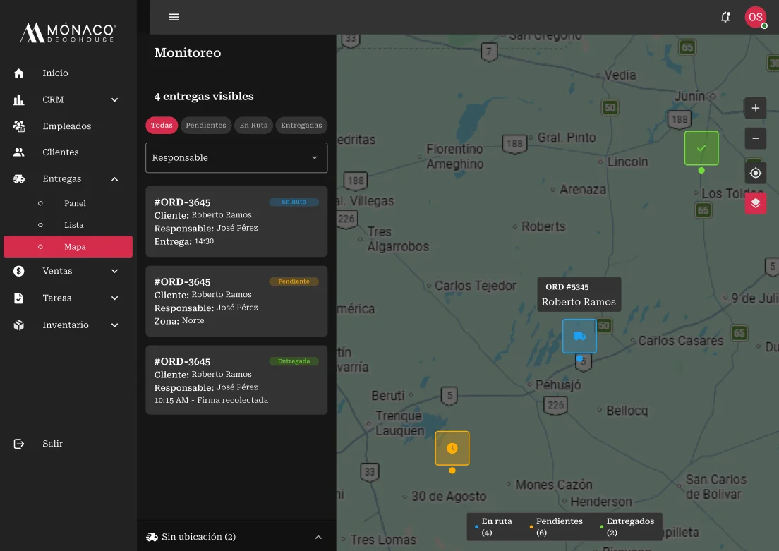 Entregas con tracking, sin llamadas